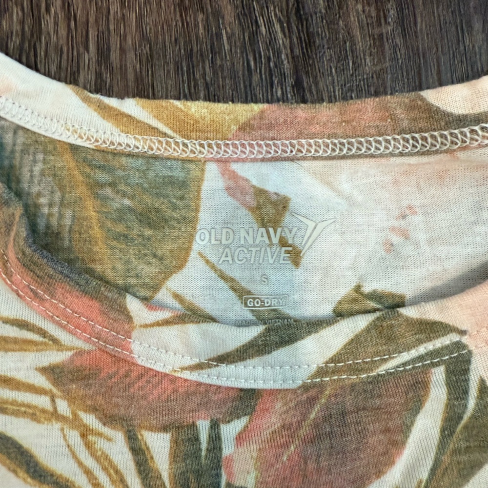Old Navy Floral Tank Top - Green and Pink - Picture 2 of 5
